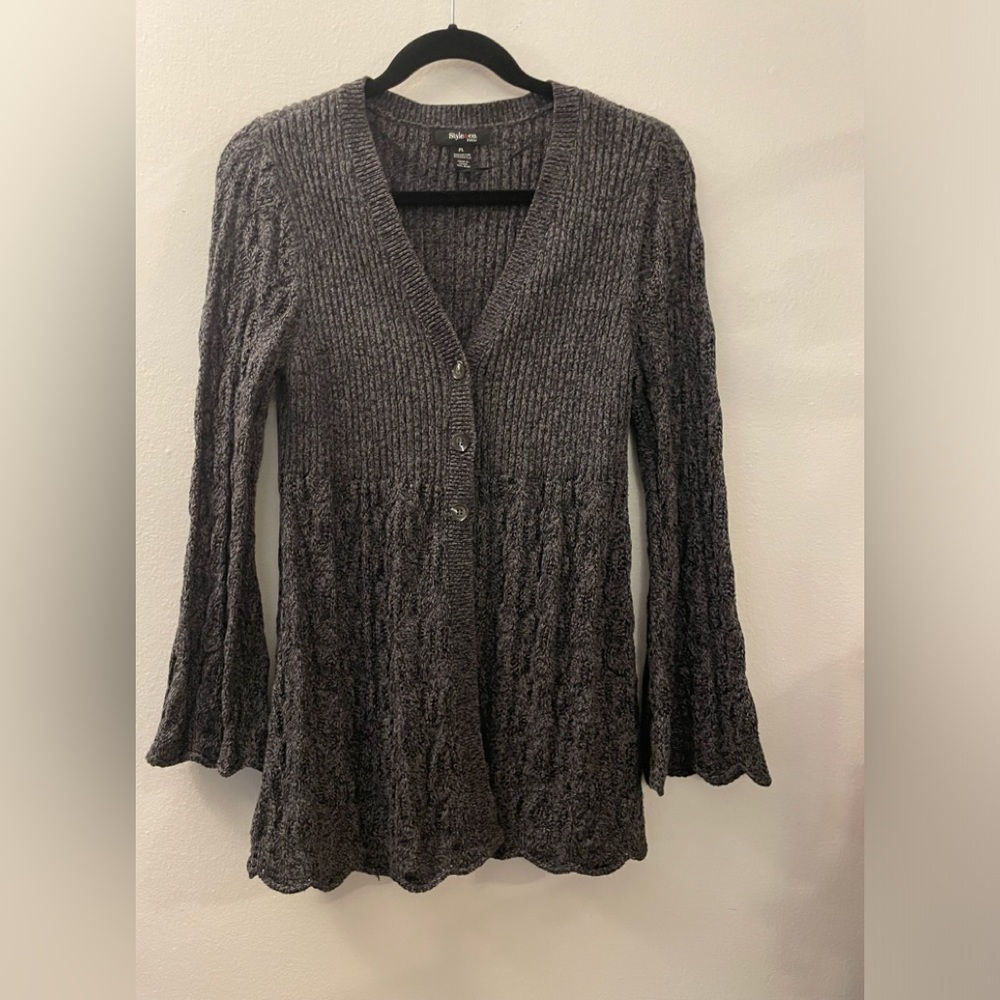 Style & Co Petite Large Woman's Long Sleeve Cardigan